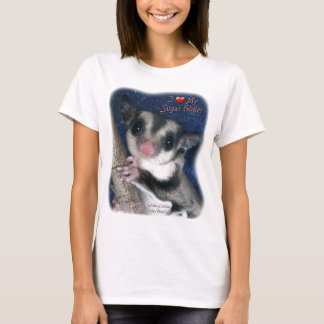 Camiseta Eu amo meu planador do açúcar - o T das mulheres -