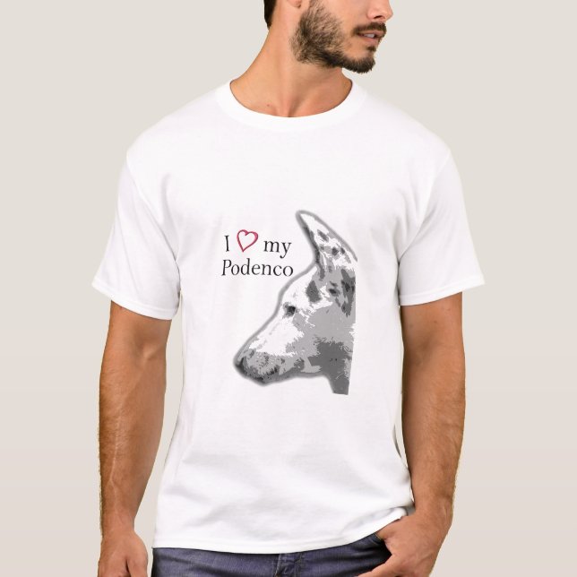 Camiseta eu amo meu podenco (Frente)