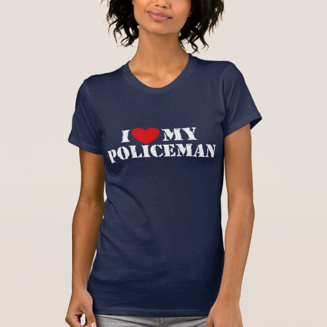 Camiseta Eu Amo Meu Policial (Frente)