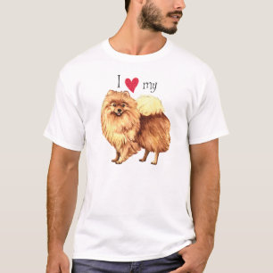 Camiseta Eu amo meu Pomeranian