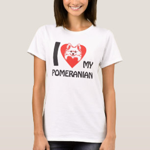 Camiseta Eu Amo Meu Pomeraniano - Bonito Dom De Sobrinho De