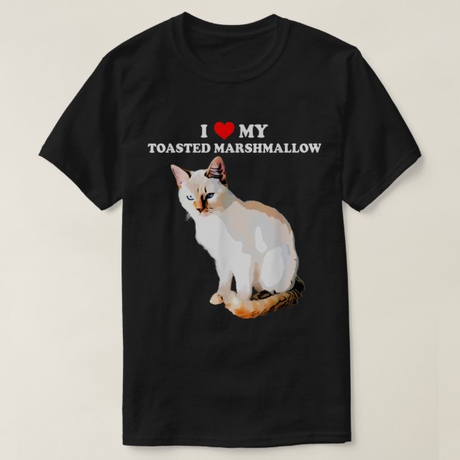 Camiseta Eu Amo Meu Ponto De Chama De Marshmallow Torrado S (Frente do Design)