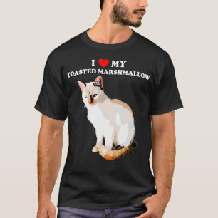 Camiseta Eu Amo Meu Ponto De Chama De Marshmallow Torrado S