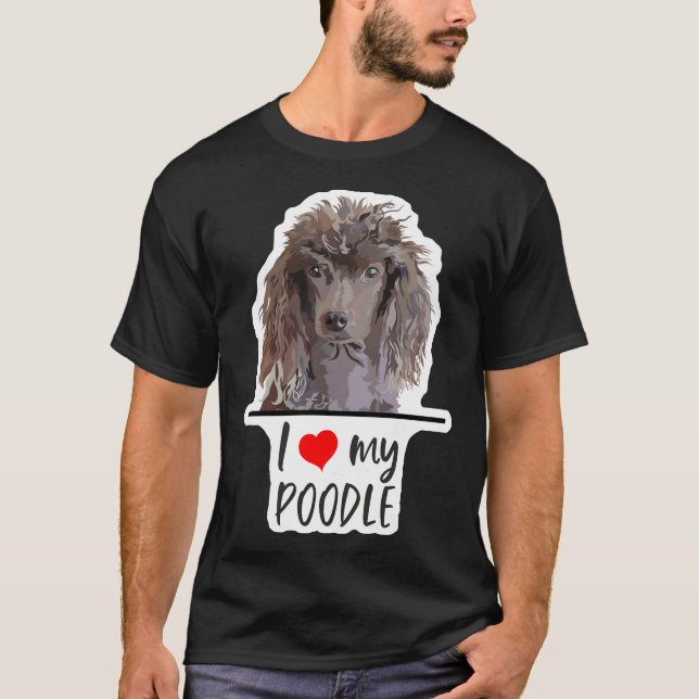 Camiseta Eu amo meu Poodle (Frente)