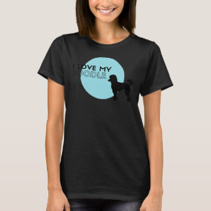 Camiseta Eu Amo Meu Poodle Blue