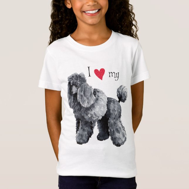 Camiseta Eu amo meu Poodle Miniatura (Frente)