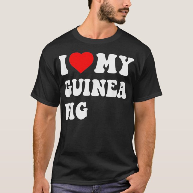 Camiseta Eu Amo Meu Porco Da Guiné _3 (Frente)