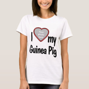 Camiseta Eu Amo Meu Porco-Guiné - Quadro Fotográfico de Cor
