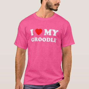 Camiseta Eu Amo Meu Presente de Cachorro Estilo Groodle NY