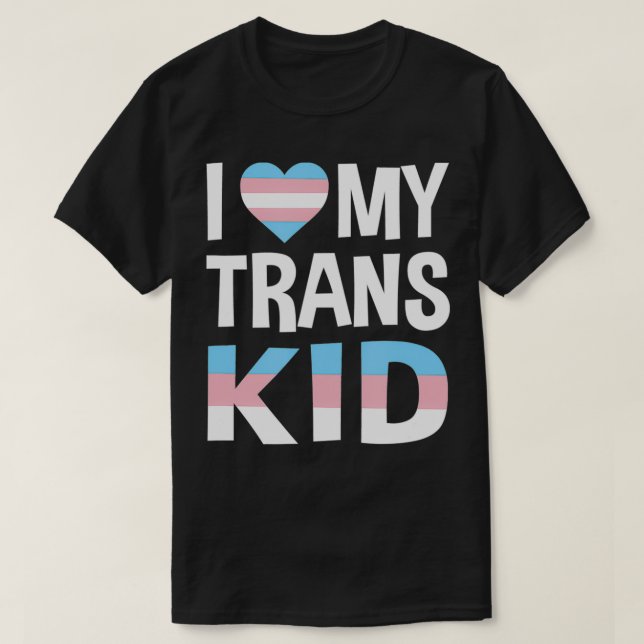 Camiseta Eu Amo Meu Presente De Criança Transgênero (Frente do Design)