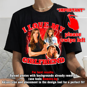 Camiseta eu amo meu presente de dia de os namorados persona