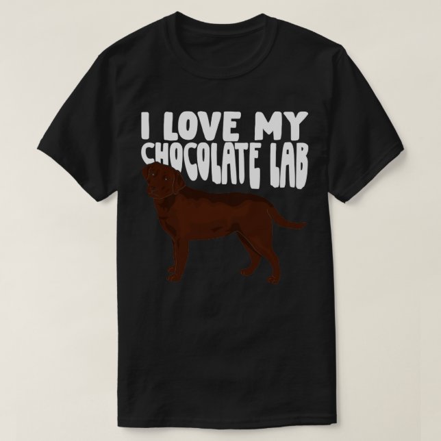 Camiseta Eu Amo Meu Presente De Sobremesa De Laboratório De (Frente do Design)