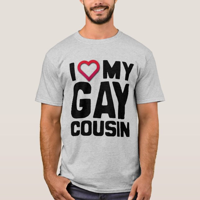 CAMISETA EU AMO MEU PRIMO GAY - (Frente)