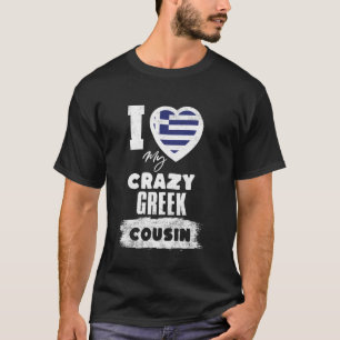 Camiseta Eu Amo Meu Primo Grego Louco Engraçado