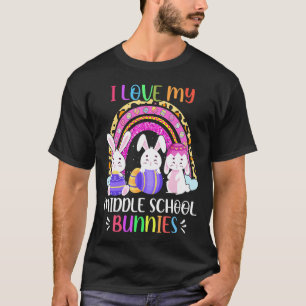 Camiseta Eu Amo Meu Professor De Bunny Da Escola Média Bunn