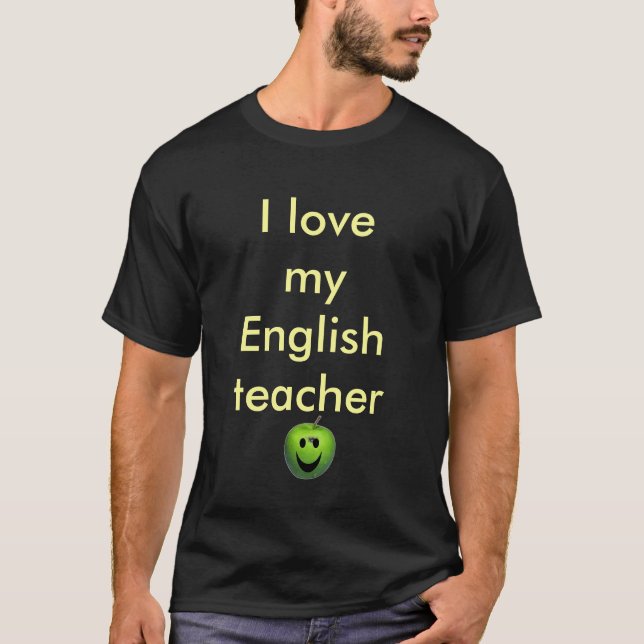 Camiseta Eu amo meu professor de inglês (Frente)