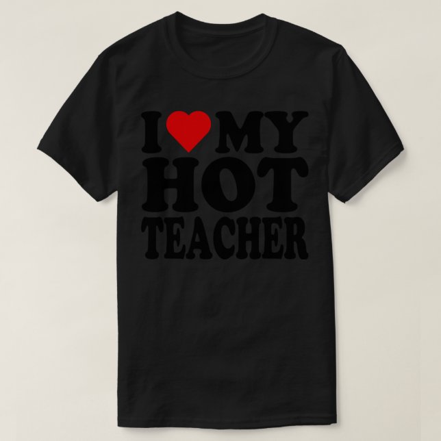 Camiseta eu amo meu professor quente (Frente do Design)
