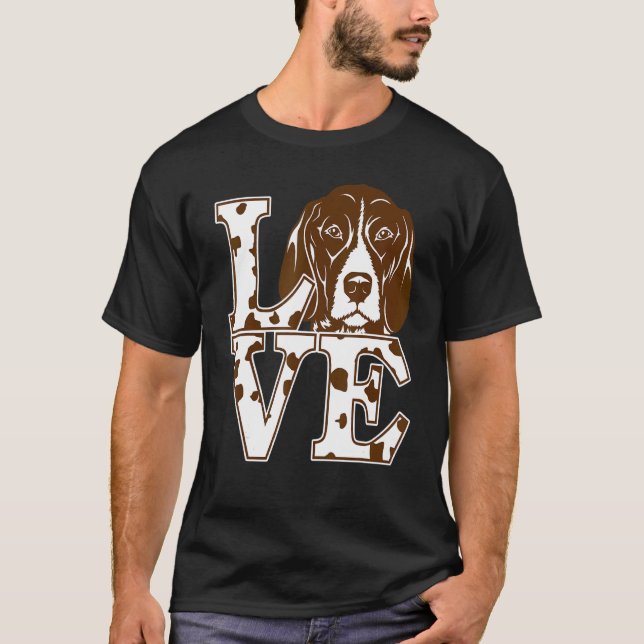 Camiseta Eu Amo Meu Proprietário De Cachorro Alemão De Baix (Frente)