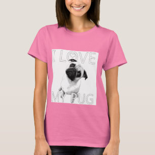 Camiseta Eu amo meu Pug
