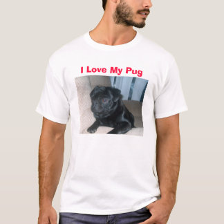 Camiseta Eu amo meu Pug