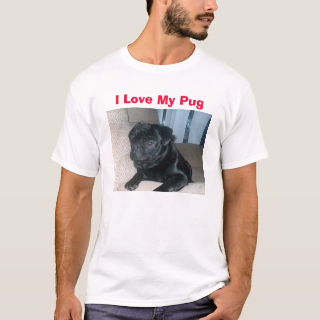 Camiseta Eu amo meu Pug (Frente)