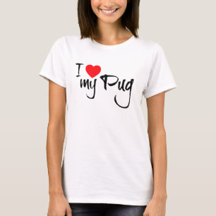 Camiseta Eu Amo Meu Pug