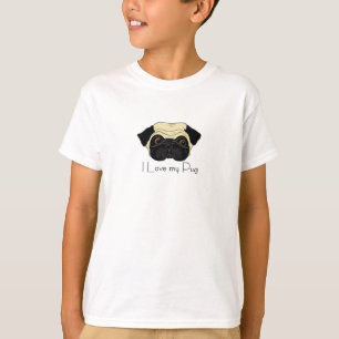 Camiseta Eu amo meu Pug
