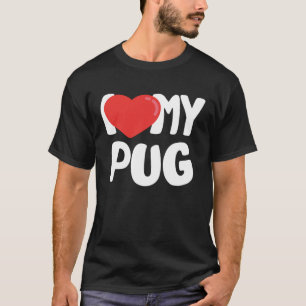 Camiseta Eu Amo Meu Pug