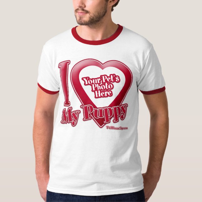 Camiseta Eu Amo Meu Puppy - Foto (Frente)