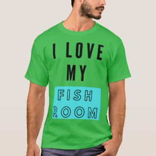 Camiseta Eu amo meu quarto de peixe