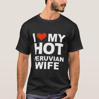 Camiseta Eu Amo Meu Quente Marido Peruano Casamento Peru