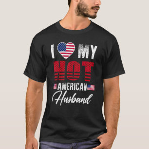Camiseta Eu Amo Meu Quente Relacionamento De Marido America