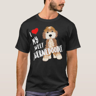 Camiseta Eu Amo Meu Querido Doce Bernedoodle Cachorro Engra
