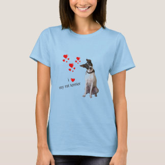 Camiseta Eu amo meu Rat Terrier