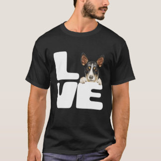 Camiseta Eu Amo Meu Rato Terrier Cachorro