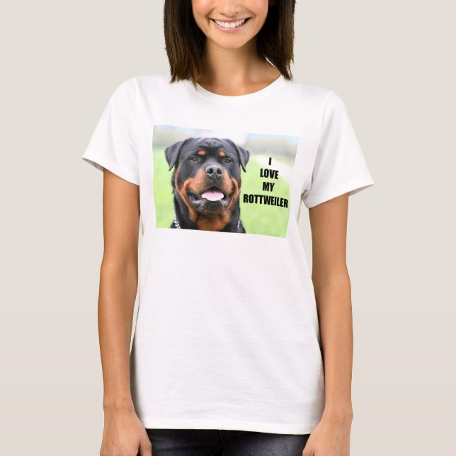 Camiseta Eu amo meu Rottweiler (Frente)