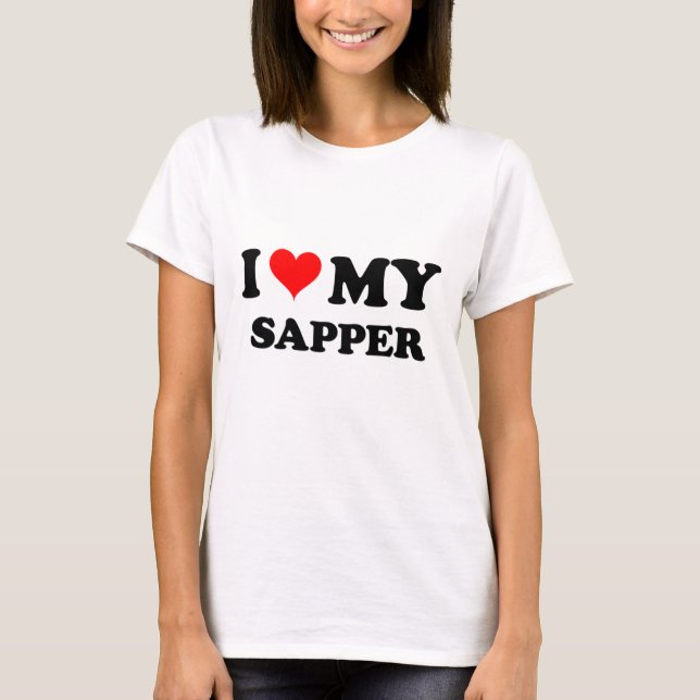 Camiseta Eu amo meu Sapper (Frente)
