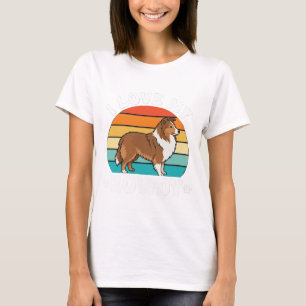Camiseta Eu Amo Meu Sheltie Turbulento Retro Cachorro