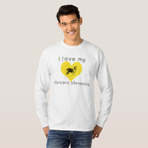 Camiseta Eu amo meu Shetland Sheepdog