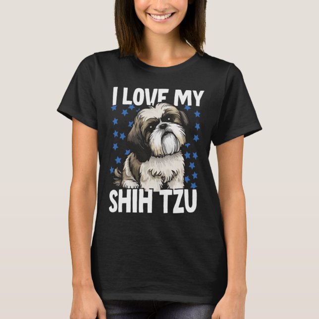 Camiseta Eu Amo Meu Shih Tzu (Frente)