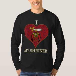 Camiseta Eu Amo Meu Símbolo Cardíaco Brilhante Noble Mason