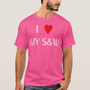 Camiseta Eu Amo Meu Smith E Wesson Engraçada Segundo De Arm