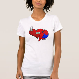 Camiseta Eu amo meu Solomon Island Eclectus (a galinha)