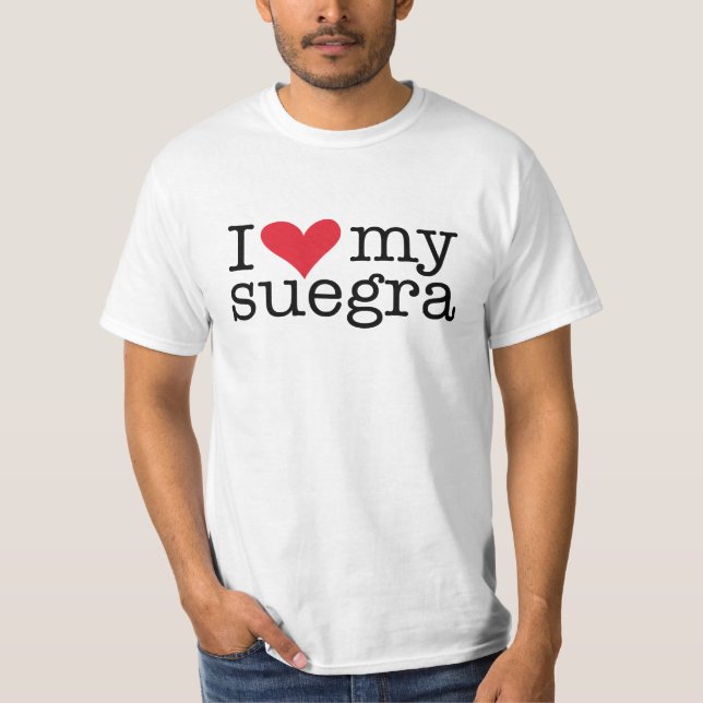 Camiseta Eu Amo Meu Suegra (Mãe De Direito) (Frente)