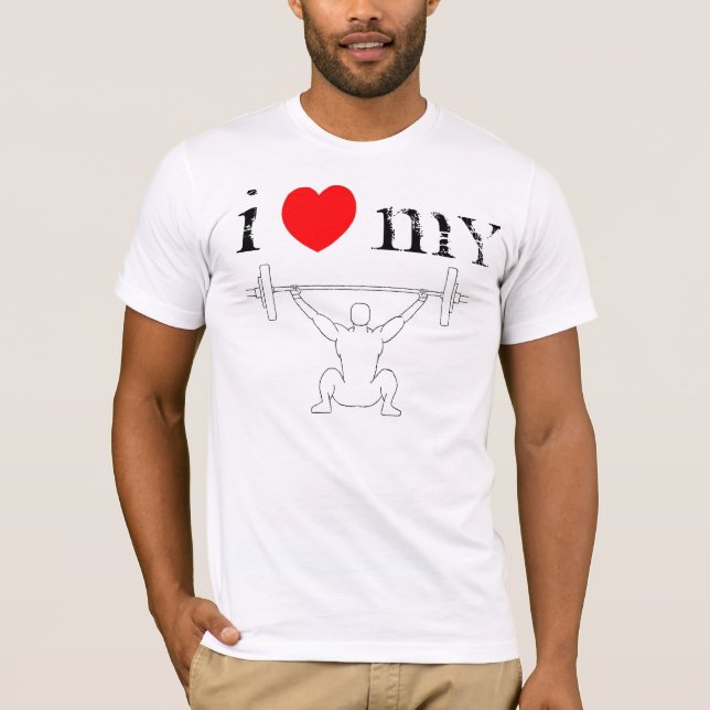 Camiseta Eu amo meu T do ato de agarrar (Frente)