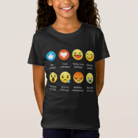 Eu amo meu T engraçado do Emoticon de Emoji do