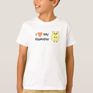 Camiseta Eu amo meu t-shirt das meninas do hamster