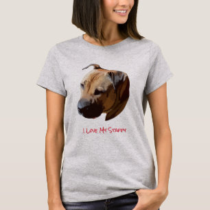 Camiseta Eu amo meu t-shirt de Staffy