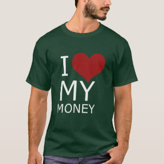 CAMISETA EU AMO MEU T-SHIRT DO DINHEIRO