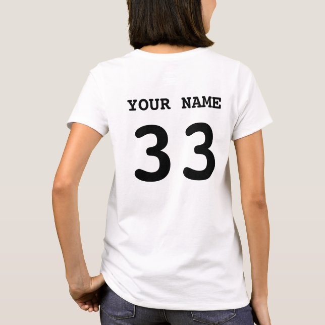 Camiseta Eu amo meu t-shirt do Goalie do hóquei, impressão (Verso)